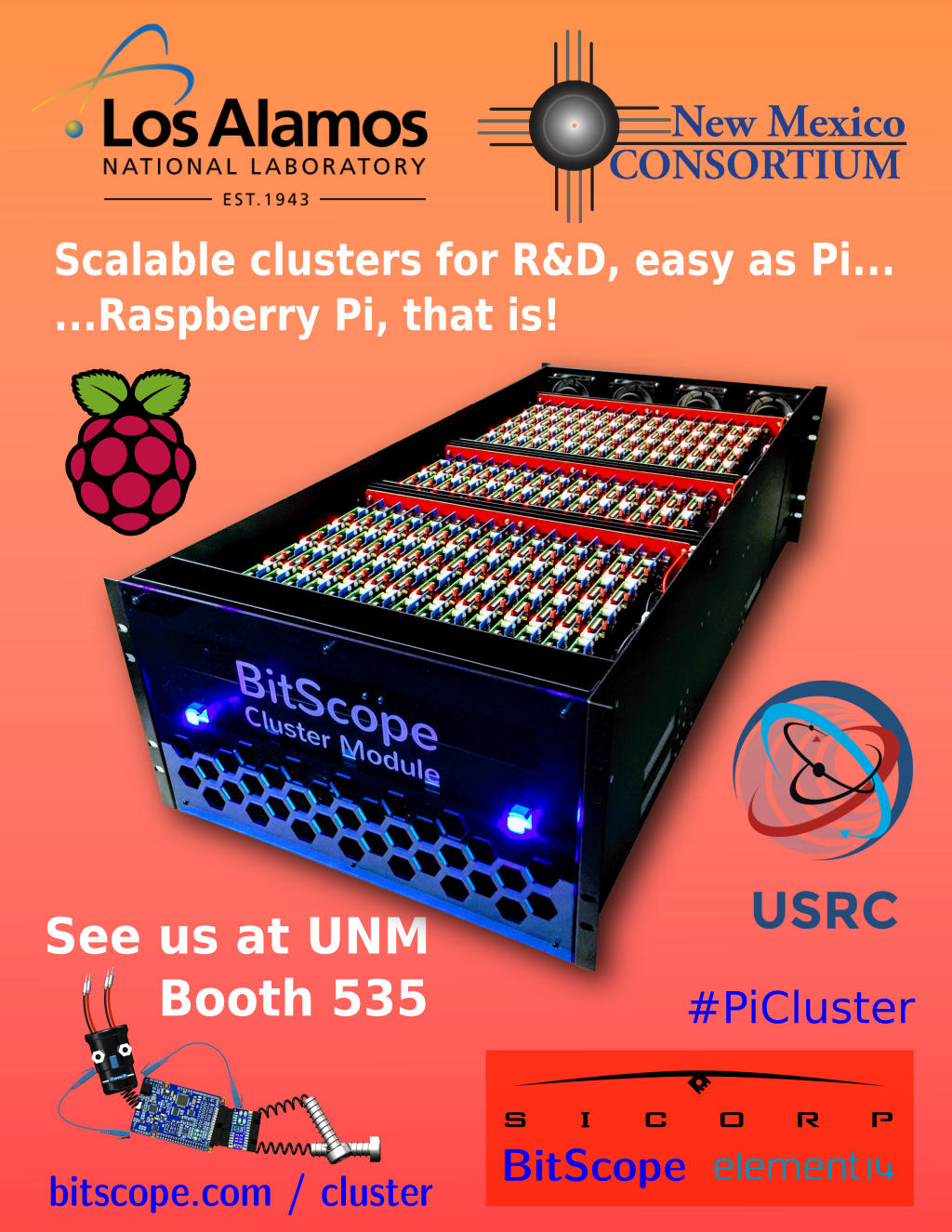 BitScope Raspberry Pi Clusters at SuperCompute 2017