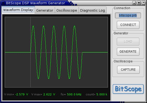 BitScope Waveform Generator Control Panel